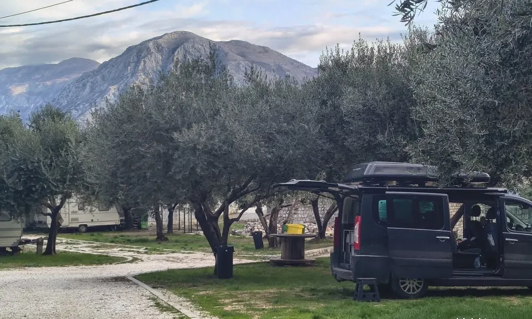 Autocamp Under The Olive Tree campsite, Kotor Bay, Montenegro